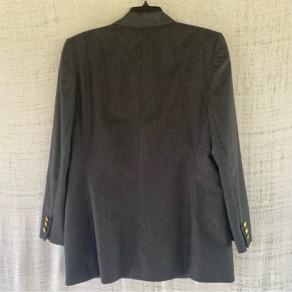Talbots Structured Gray Wool Doublebreasted Blaze… - image 2